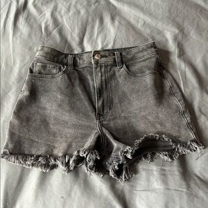 Black denim shorts worn once or twice